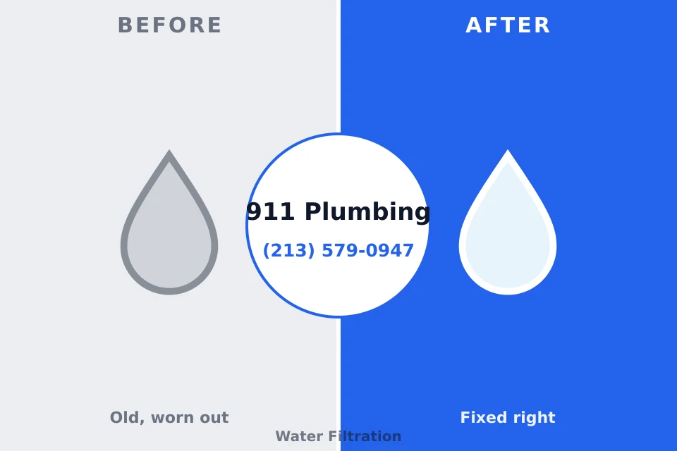 Before and after: plumbing repair Moroni, UT